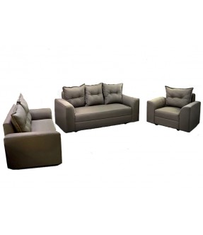 SOFA ALESSI 321 6 CUSHIONS REF HQ309-29 COFFEE BR