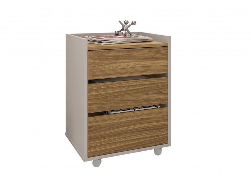 office table STUDIO 3 DRAWERS LAMINATED MEL/ CACA