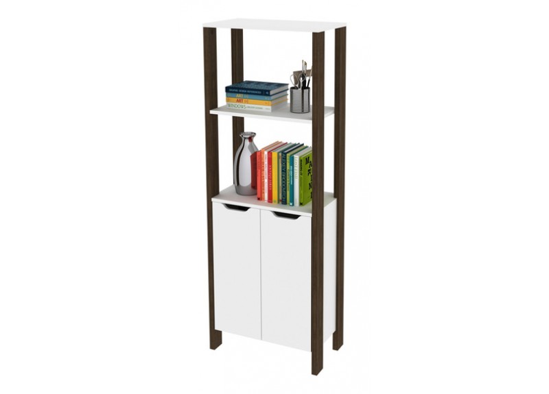 BOOKCASE OZADA REF AZ2006 2 PTS WHITE/WALNUT ( 28