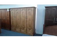 ARMOIRE MELDIANA 4 PTS 2TIRS (SAPELE-WHITE INSIDE