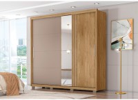 ARMOIRE LYNE SLIDING 2PTS 2 TIRS / 1 MIRROIR BURI