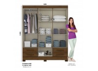 ARMOIRE CANDICE REF B63-130 (2PC) 6 PTS 4 TIRS CA